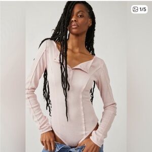 Free People  Bodysuit in Soft Pink